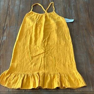 Yellow Ruffle Hem Dress